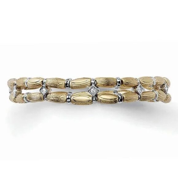 RETIRED Lia Sophia Woodland Stretch Bracelet with Cut Crystals - New With Tags - Picture 1 of 2